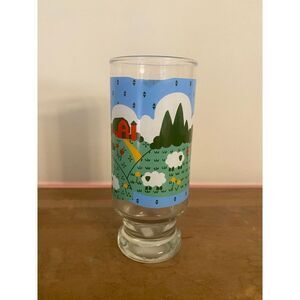 Nina 1982 vintage sheep farm drinking glass